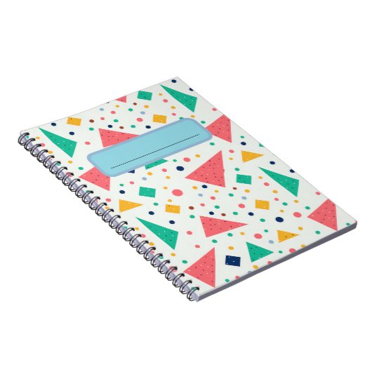 ästhetische 80er Jahre Retro Memphis funky geometr Notizblock (Rechte Seite)