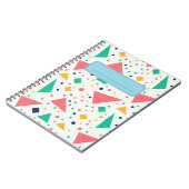 ästhetische 80er Jahre Retro Memphis funky geometr Notizblock (Linke Seite)