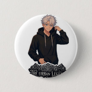 "Ästhetische Anime-Straßenbekleidung Grafik Kunst" Button