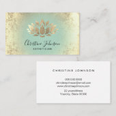 Ästhetische Aqua und Imitate Goldfolie Visitenkarte (Vorne/Hinten)