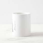 Ästhetische Aquarellblütenbuchstabe A Monogramm Kaffeetasse (Mittel)
