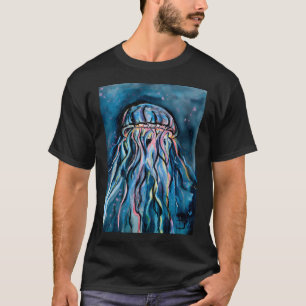 Ästhetische Aquarellmalerei einer farbenfrohen glä T-Shirt