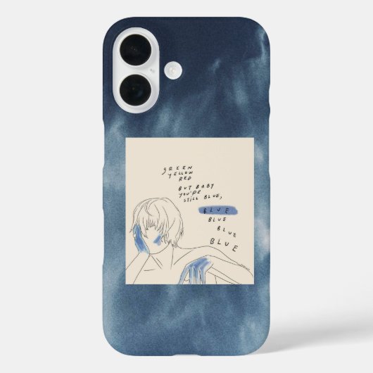 ästhetische azurblaue Handyhülle Case-Mate iPhone Hülle (Rückseite)