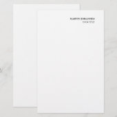 Ästhetische Beruflich-schicke White-Business-Karte Briefpapier (Vorne/Hinten)
