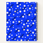 Ästhetische blaue Farbe - Anfangsname Mit Monogram Notizblock (Rückseite)