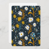 Ästhetische Blume Einladung (Vorne/Hinten)