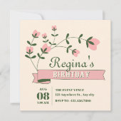 Ästhetische Blume Einladung (Vorderseite)