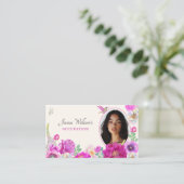 Ästhetische Blume Foto Visitenkarte (Stehend Vorderseite)