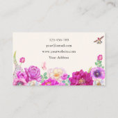 Ästhetische Blume Foto Visitenkarte (Rückseite)