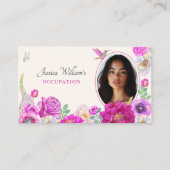 Ästhetische Blume Foto Visitenkarte (Vorderseite)