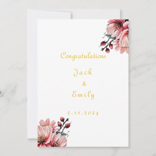 Ästhetische Blume Hochzeitseinladung Einladung (Vorderseite)