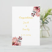 Ästhetische Blume Hochzeitseinladung Einladung (Stehend Vorderseite)