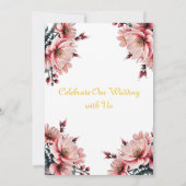 Ästhetische Blume Hochzeitseinladung Einladung (Rückseite)