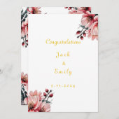 Ästhetische Blume Hochzeitseinladung Einladung (Vorne/Hinten)