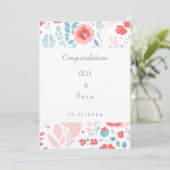 Ästhetische Blume Hochzeitseinladung Einladung (Stehend Vorderseite)