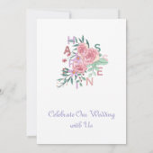 Ästhetische Blume Hochzeitseinladung Einladung (Rückseite)