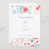 Ästhetische Blume Hochzeitseinladung Einladung (Vorne/Hinten)