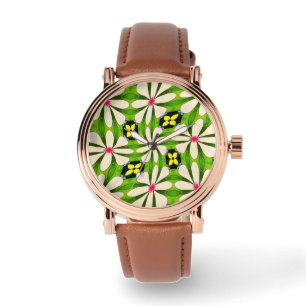 Ästhetische Blume Muster Armbanduhr