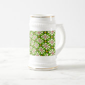 Ästhetische Blume Muster Bierglas (VorderseiteRechts)