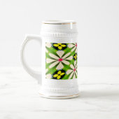 Ästhetische Blume Muster Bierglas (Links)