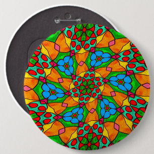 Ästhetische Blume Muster Button
