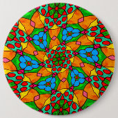 Ästhetische Blume Muster Button (Vorderseite)