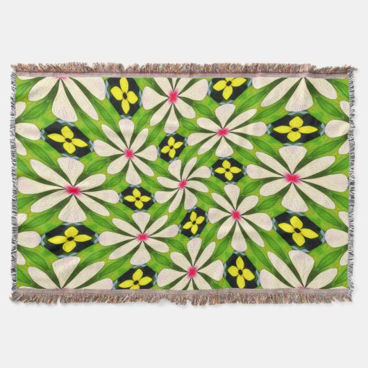 Ästhetische Blume Muster Decke (Vorderseite)