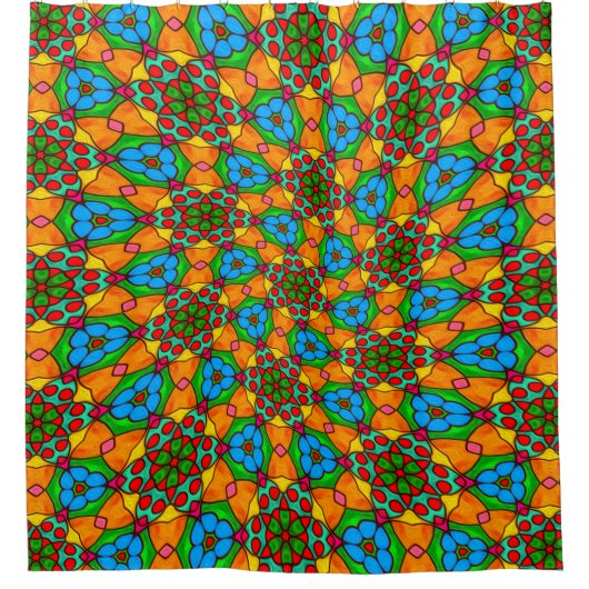 Ästhetische Blume Muster Duschvorhang (Vorderseite)