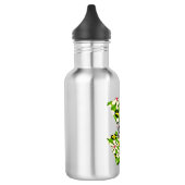 Ästhetische Blume Muster Edelstahlflasche (Links)