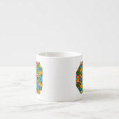 Ästhetische Blume Muster Espressotasse (Vorderseite)