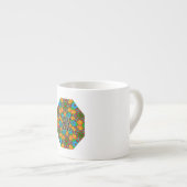 Ästhetische Blume Muster Espressotasse (Vorderseite Rechts)