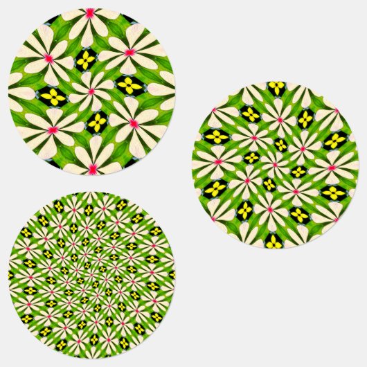 Ästhetische Blume Muster Etiketten (Gruppe)