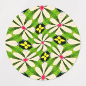 Ästhetische Blume Muster Etiketten (Design 1)