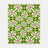 Ästhetische Blume Muster Fleecedecke (Vorderseite)