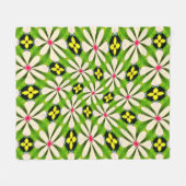 Ästhetische Blume Muster Fleecedecke (Vorderseite (Horizontal))
