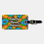Ästhetische Blume Muster Gepäckanhänger (Vorderseite horizontal)