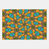 Ästhetische Blume Muster Geschenkpapier Set (Vorderseite 3)