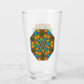 Ästhetische Blume Muster Glas (Rückseite)