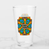 Ästhetische Blume Muster Glas (Vorderseite)