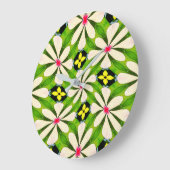 Ästhetische Blume Muster Große Wanduhr (Winkel)