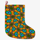 Ästhetische Blume Muster Großer Weihnachtsstrumpf (Vorderseite)
