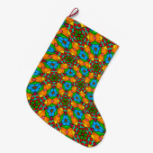 Ästhetische Blume Muster Großer Weihnachtsstrumpf (Vorderansicht (hängend))