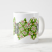 Ästhetische Blume Muster Jumbo-Tasse (Vorderseite Rechts)