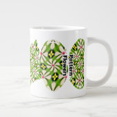 Ästhetische Blume Muster Jumbo-Tasse (Rechts)