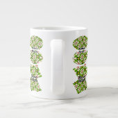 Ästhetische Blume Muster Jumbo-Tasse (Rückseite)