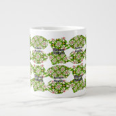 Ästhetische Blume Muster Jumbo-Tasse (Vorderseite)