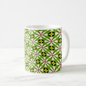 Ästhetische Blume Muster Kaffeetasse (VorderseiteRechts)