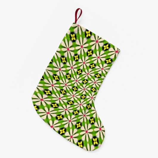 Ästhetische Blume Muster Kleiner Weihnachtsstrumpf (Vorderansicht (hängend))