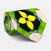 Ästhetische Blume Muster Krawatte (Gerollt)