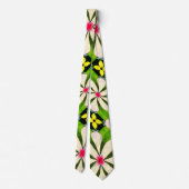 Ästhetische Blume Muster Krawatte (Rückseite)